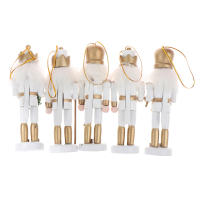 1PCS Nutcracker Puppet Soldier Pendant 6/12CM Miniatura Soldado De Navidad Decoración Para Escritorio Adorno De Hogar Figura De Madera - details 8