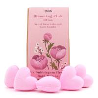 Viva Esencia Set de Bombas de Baño en Forma de Corazón – Felicidad Rosa Floreciente, veganas, hidratantes, con aceites esenciales, aroma floral romántico, ideal para regalar, cuidar la piel y conectar contigo misma – Fabricado por Ancient Wisdom - details 0