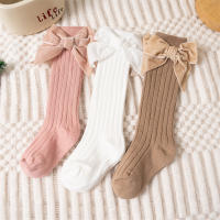 Calcetines Largos Para Bebés Niñas Con Lazo Grande Algodón Suave Para Otoño Invierno Diseño Navideño Juguetón Para Niños De 0 a 8 Años - details 13