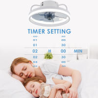 Ventiladores de techo con Control remoto y luz, lámpara LED, ventiladores de techo silenciosos inteligentes para decoración de dormitorio y sala de estar, lámpara de techo - details 2