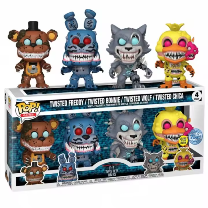 Funko POP Los Retorcidos Five Nights at Freddy's Pack 4  Special Edition Glow - 1