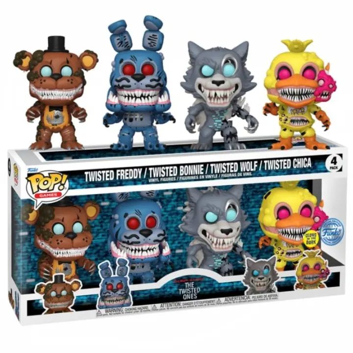 Funko POP Los Retorcidos Five Nights at Freddy's Pack 4  Special Edition Glow - 1