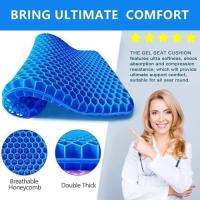 Cojín de Gel Multifuncional para Silla de Oficina, Asiento para coxis ortopedico, Apoyo Transpirable con Funda Antideslizante, Ideal para Coche, Oficina y Silla Ruedas - details 5
