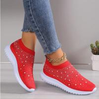 Zapatos De Mujer Rimocy Crystal Malla Transpirable Comodidad Suave Suela Talla Grande 43 Antideslizante Casual Slip-On Polka Dot - details 0