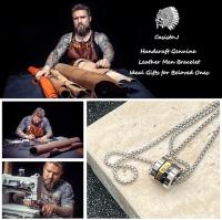 Colgante de Estilo Retro Collar, Colgante de Vikingo, Acero Inoxidable, con Una Cadena de Plata de 60 cm, para Hombre - details 0