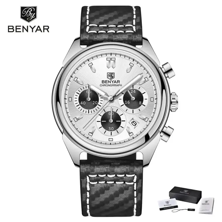 Reloj De Pulsera De Cuarzo BENYAR 2024 Para Hombre Marca De Lujo Cronógrafo Deportivo Resistente Al Agua Acero Inoxidable Reloj De Hombre - 1
