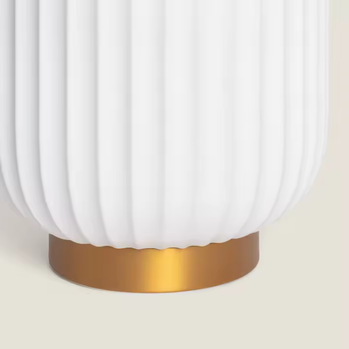 Ledkia Lámpara de Mesa de Porcelana Irazu Jeko Blanco - 1