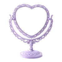 Espejo De Maquillaje De Mesa En Forma De Corazón Portátil Doble Cara Espejo De Mano Compacto Para Mujeres Estilo Chino - details 4
