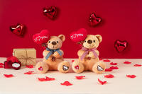 Oso De Balón Con Corazones De Amor Peluche Muñeco De Regalo Ornamento Para Día De San Valentín Relleno De Algodón PP Edad Recomendada 0-12 Años Unisex - details 1