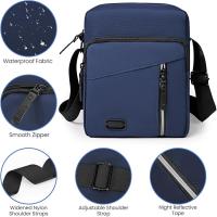 Bolso Hombre Bandoleras Hombre with Múltiples Bolsos Bolso Bandolera Hombre Casual Bolsos Hombre para Negocios Uso Diario Viajes(19*9*24cm) - details 0