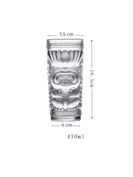Copa De Beer De Vidrio Transparente 430ml Con Cara De Fantasma Creativa Para Halloween Bar Home Jugo Cocktail Copa De Licor - 1