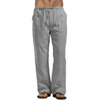 Pantalones Casuales Para Hombre De Talla Grande Con Cintura Elástica Largos Y Ligeros Estilo De Calle Pantalones Rectos Para Primavera Y Verano - details 8