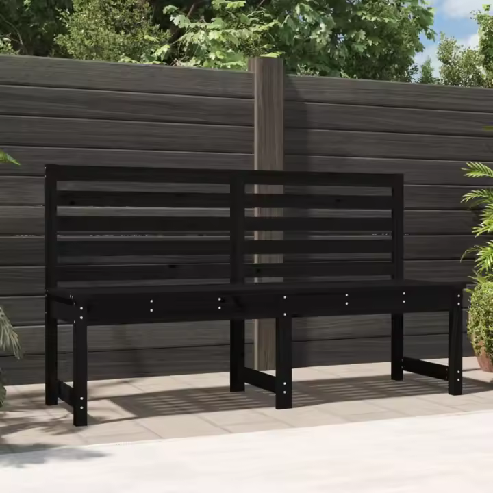 vidaXL Banco de jardín madera maciza abeto de Douglas 157,5 cm en color Douglas natural/Pino negro/Pino gris y más - 1