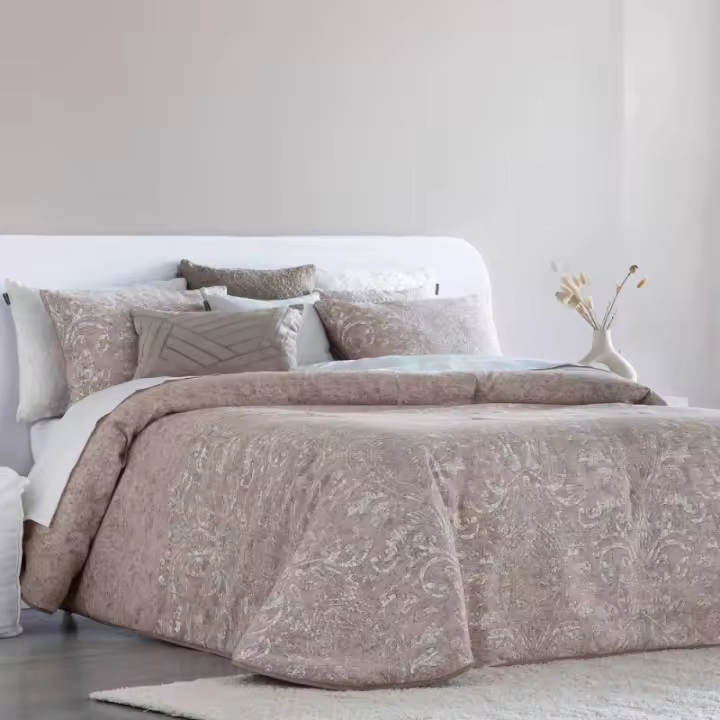 ANTILO TEXTIL Edredón Antilo NOLAN Gris o Rose - Otoño Invierno - 90% Poliéster - Tejido Jacquard - 1