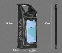 Bolsa Seca impermeable de 2L con Correas para los Helbros, Bolsa impermeable con Tapa enrollable Para La Playa, Natación, Paseos en Bote, kayak, Oar y Aventuras en el océano. - details 1