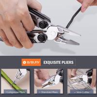 Herramienta de bolsillo 18 en 1, herramienta múltiple con diseño de mango de Titanium, herramienta múltiple plegable de Maple inoxidable, alicates multiherrienta con Martillo de emergencia, deslillador, Sierra ideal para y reparar - details 0