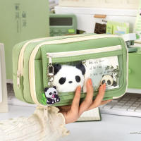 Estuche De Almacenamiento Para Lápices Con 9 Capas Gran Capacidad Bolsa Transparente Con Compartimentos Y Botón Magnético Para Acceso Facil Stationery - details 3