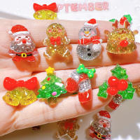 10Pcs Accesorios De Decoración Para Manualidades Y Joyería DIY Con Serie De Navidad Cartoon Resina Brillante Para Scrapbooking - details 0