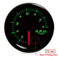 Tacómetro LED De 7 Colores 0-8000 RPM Para Coche De Gasolina Con Indicador De Puntero Medidor De RPM Para 1-8 Cilindros 12V 2" 52mm - details 1