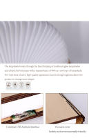 Lámpara De Mesa Portátil LED 3D Plegable Con Luz Nocturna De 7 Colores Recargable Por USB Madera Magnética Para Regalo De Navidad Y Fiestas Decoración - details 12