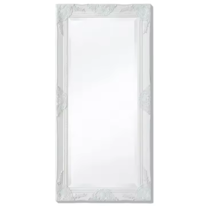 vidaXL Espejo de pared estilo barroco blanco 100x50 cm - 1