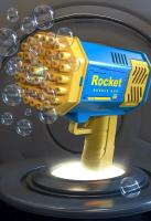 Pistola De Burbujas Eléctrica Automática Para Niños Y Niñas Con Luz LED Y Agujeros Multitudina Portátil Y Manejable Como Rocket Launcher - details 6