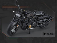 Modelo De Motocicleta De Escala 1:12 Sportster S De Aleación De Metal Con Absorción De Choque Y Luz Giratoria Para Niños Regalo - details 2