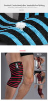 1 PC De Compresas Para Rodilla Fitness Elastic Bandage Compresión Soporte Deportivo Correa Protectora De Rodilla Con Almohadilla De Protección Universal Para Adultos - details 4