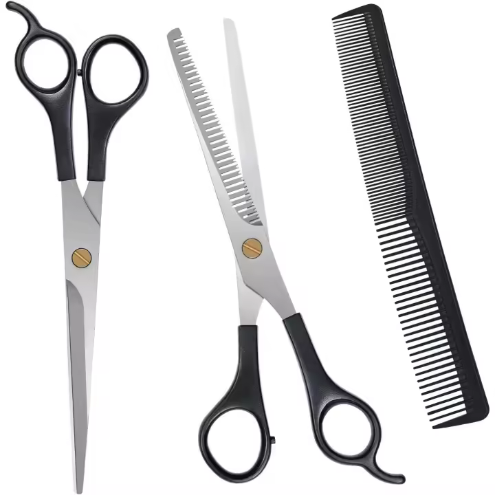 Kit Tijeras Peluqueria Profesional Acero Inoxidable Salón/hogar/mascota - 1