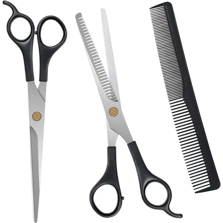 Kit Tijeras Peluqueria Profesional Acero Inoxidable Salón/hogar/mascota - 1