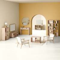 CONSOLA DE DOS CAJONES EFECTO MADERA NATURAL MARCA 5 FIVE - details 0