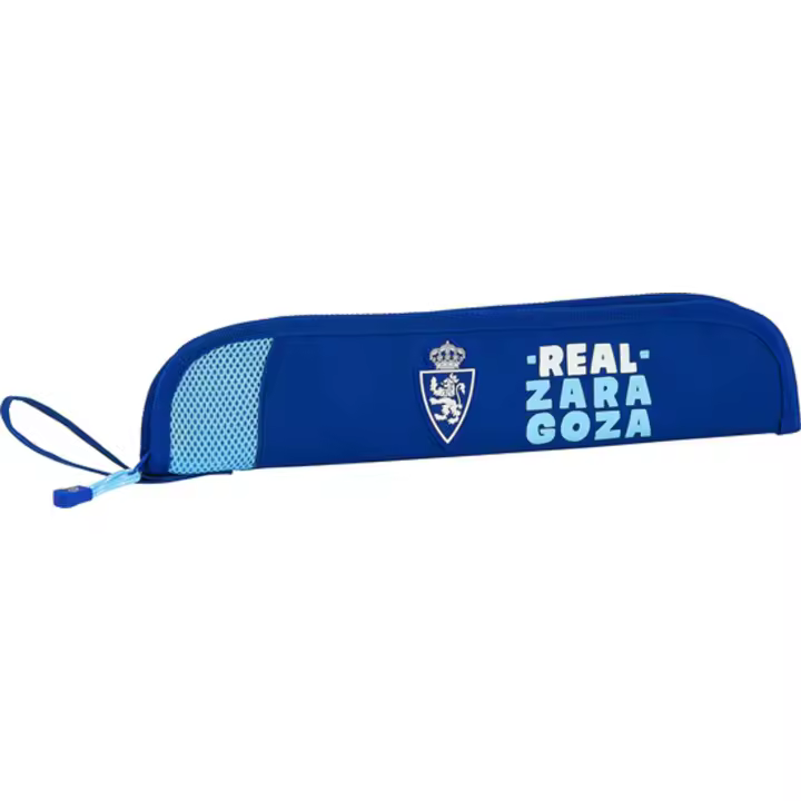 SAFTA - Portaflautas real zaragoza - Portaflautas con Diseño Único y Licencia Oficial - Portaflautas Interior acolchado Alojamiento interior para la varilla de limpieza - Portaflautas Asa de mano en la parte lateral Borde con riebete reforzado - 1