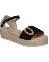 MUSTANG | Sandalias con Plataforma Mustang para mujer – Sandalia Esparto en Color Negro – Sandalia de Plataforma con Cierre de Hebilla – Casual – Tendencia – Modelo 59606 - details 1