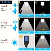 Luz De Pared Solar Con Sensor De Movimiento 108/117COB De 3 Modos Para Patio Jardín Balconada Garage Puerta Iluminación Pública - details 2