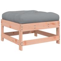 vidaXL Taburete de jardín con cojín madera maciza de pino Pino natural, Pino blanco, Pino gris Conjunto Terraza Muebles Jardín Exterior Juego de Muebles de jardín Mueble Jardín Exterior Muebles de Salon Exterior - details 4
