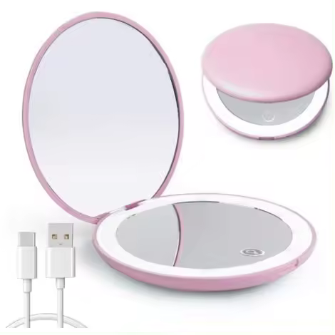 BIT Espejo Compacto LED Recargable con Aumento 1x/10x - 1