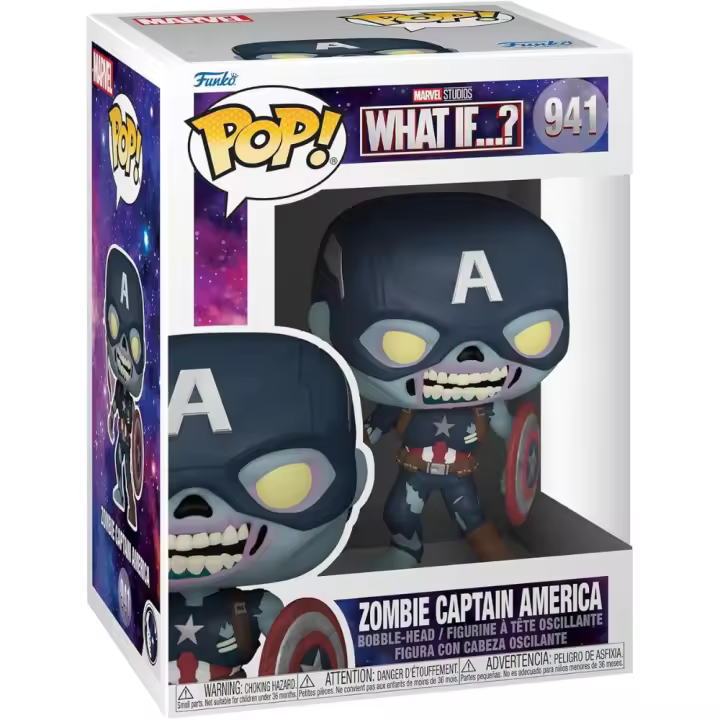 Funko Pop zombie Capitan America Marvel What If figura 9,5 cm - 1