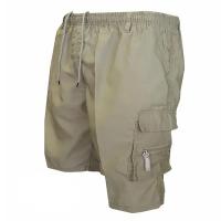 Shorts De Verano 2024 Para Hombre Estilo Militar Cargo Con Bolsillos Pantalones Rectos Elásticos De Cintura Media Algodón Y Poliéster - details 3