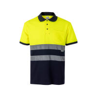 VELILLA 305513 Polo de Alta Visibilidad de algodón para tu seguridad, es Bicolor y de Manga Corta - details 1