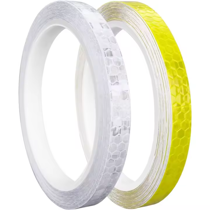 rollos de cinta reflectante, 10 mm x 8 m, impermeable, de alta visibilidad, reflectante, de advertencia, autoadhesiva, de seguridad. - 1