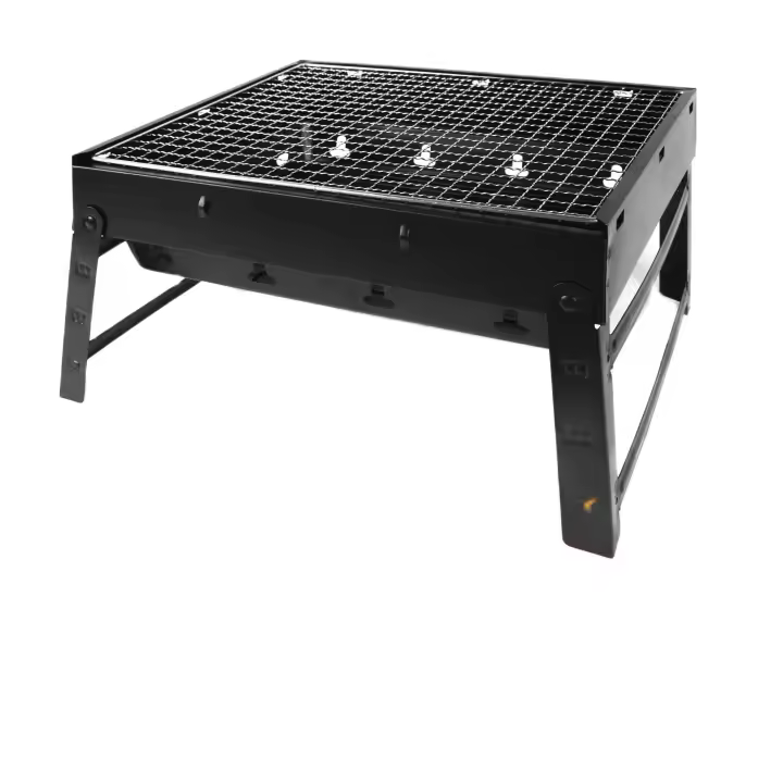 NQT Barbacoa Plegable Portátil Sobremesa - Parrilla de Carbón BBQ de Acero al Aire Libre, Picnic y Camping - 1