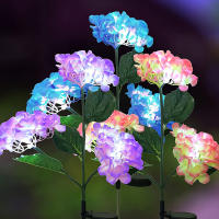 Lámpara Solar LED De 3 Cabezas Con Flor De Rosa Y Hibisco Para Jardín Patio Decoración De Casa Rústica Iluminación Exterior Para Verduras Y Frutas - details 1