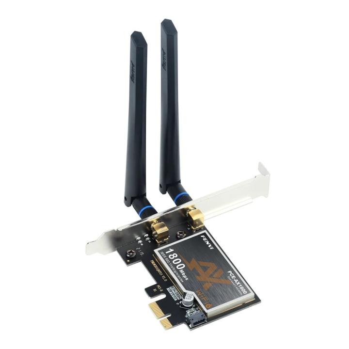 Adaptador PCIe WiFi 6 FENVI 1800Mbps AX1800 Dual Band 2.4G/5G Bluetooth 5.2 Para Win10/11 Cartucho De Red Interno PCIe