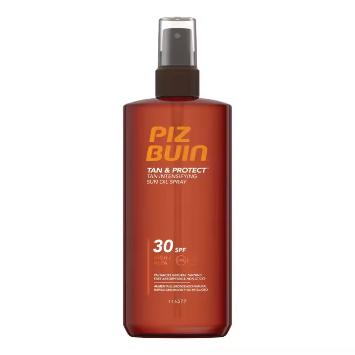 Piz Buin Tan & Protect Protector Solar Acelerador del Bronceado, Aceite en Spray SPF 30, Protección Alta - 150 ml - 1