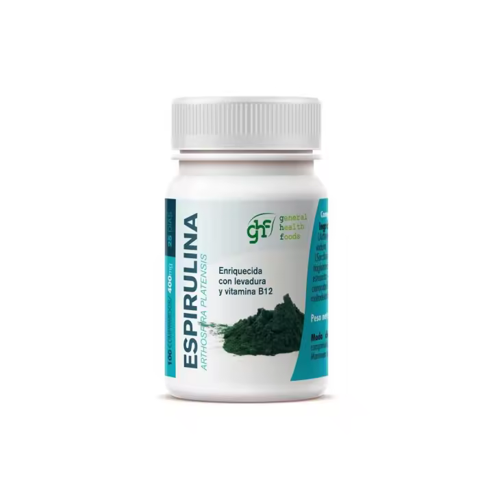 Ghf GHF Espirulina 400mg 100 Comprimidos - Proteína Completa y Digerible - 1
