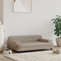 vidaXL Cama para perros de cuero sintético 90x53x30 cm Color Capuchino,  Crema,  Gris y mas - details 0