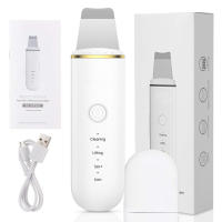 Peladora ultrasónica, equipo de belleza, limpiador de poros, limpiador facial, eliminador de espinillas, espátulaRegalos de cuero - details 4