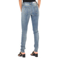 MET-Pantalon Tejano Largo efecto gastado y roto 10DB50305 para Mujer