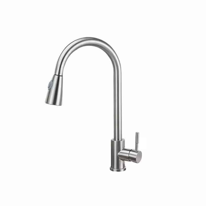 Tienda BIT Grifo de Cocina Acero Inoxidable Clásico Cabezal de Pulga Mezclador Un Solo Agujero - 1