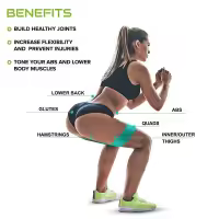 Set De 3 Bandas De Resistencia Para Deportes Y Fitness En Casa Yoga Pilates CrossFit Para Muslos Glúteos Y Piernas Adecuado Para Hombres Y Mujeres - details 2
